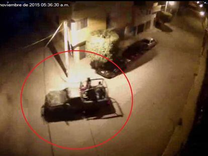 Imagen del video que delata a los militares en la zona de la desaparición.