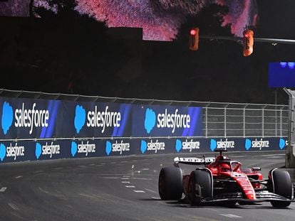Publicidad de Salesforce en el circuito urbano de Fórmula 1 de Nevada, durante el pasado fin de semana.