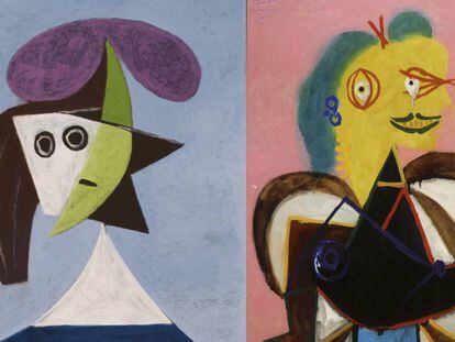 'Bust de dona amb barret' i 'Retrat de Lee Miller', de Picasso.