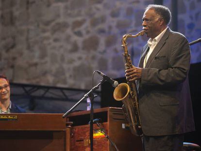 El saxofonista Houston Person, el sábado en su actuación en San Sebastián.