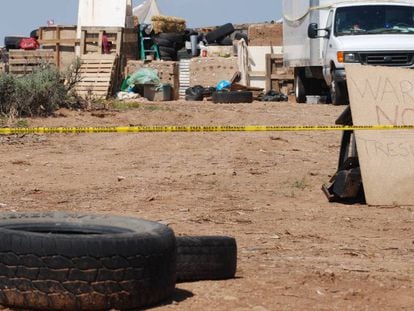 El campamento donde fueron hallados los niños.