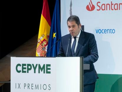 El presidente de Cepyme, Gerardo Cuerva, durante la IX Edición de los Premios Cepyme en Madrid