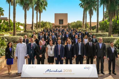 Reunión del foro internacional de fondos soberanos en Marrakech, en 2018.