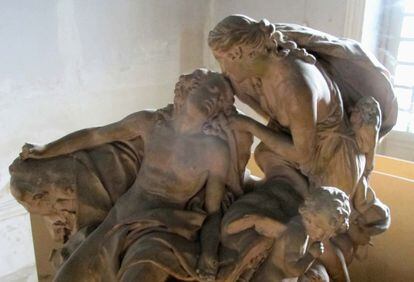 La escultura &#039;Diana y Endimi&oacute;n&#039;.