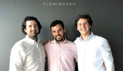 De izquierda a derecha: Pablo Niñoles, Jacinto Cleta y Emilio Peña, fundadores de Flamingueo.