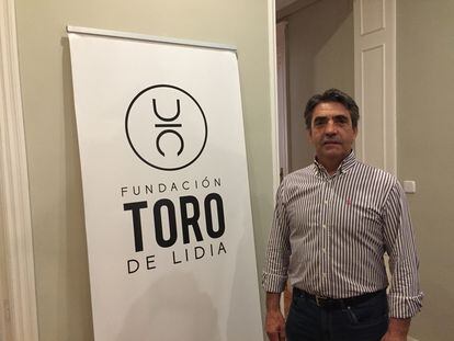Victorino Martín, en la sede de la Fundación Toro de Lidia.