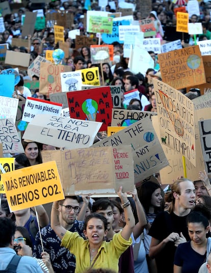 La marcha por el clima el pasado mes de septiembre convocada por Fridays for Future y Alianza por el Clima.