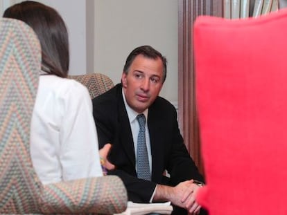 El canciller de M&eacute;xico, Jos&eacute; Antonio Meade, durante la entrevista con EL PA&Iacute;S.