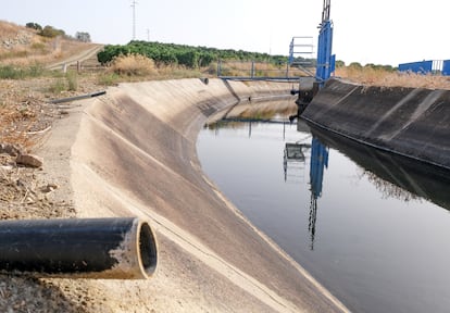 Canal del Viar, de donde se extrajo el agua durante una década.