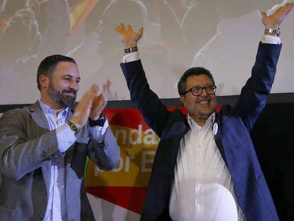 Santiago Abascal, presidente de Vox y Francisco Serrano