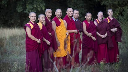 Visita del lama Gueshe Tenzing Tamding al monasterio budista Chu Sup Tsang en Ventoselo (Ourense) en 2017.