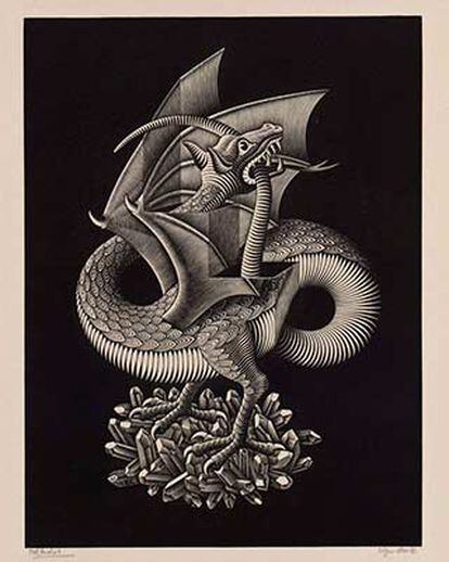 'Dragon' (1952), de M. C. Escher.