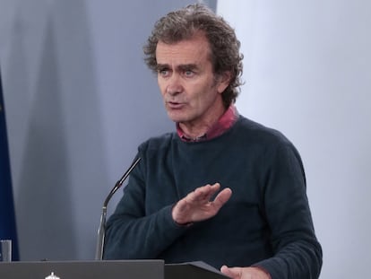 Fernando Simón, el 14 de abril durante la rueda de prensa del Comité Técnico de Gestión por la crisis del coronavirus.