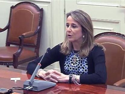 La jueza Carmen Lamela, en una imagen de un video del 9 de mayo de 2017.