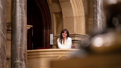 Laura Borràs, en la sesión plenaria en el Parlament de Catalunya.
Foto: Gianluca Battista