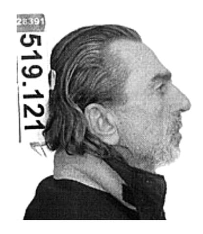Ficha policial de Francisco Correa Sánchez, líder de la trama de corrupción conocida como Gürtel.