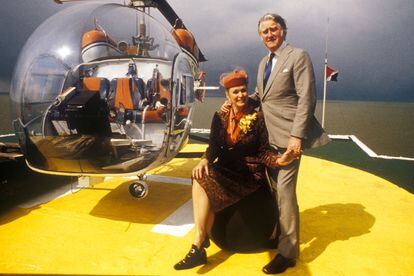 Roy y Joan Bates, príncipe y princesa del Principado de Sealand, en 1979. 