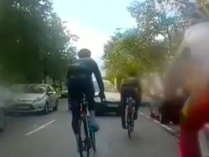 El vídeo del atropello grabado por uno de los ciclistas.