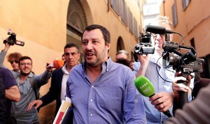 El líder de la Liga, Matteo Salvini, el jueves.