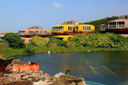 Futurista complejo residencial en Shanzi, al norte de Taiwán.