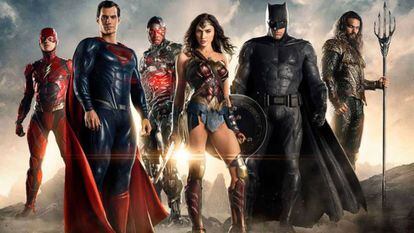 Wonder Woman y sus compañeros en la Liga de la Justicia.