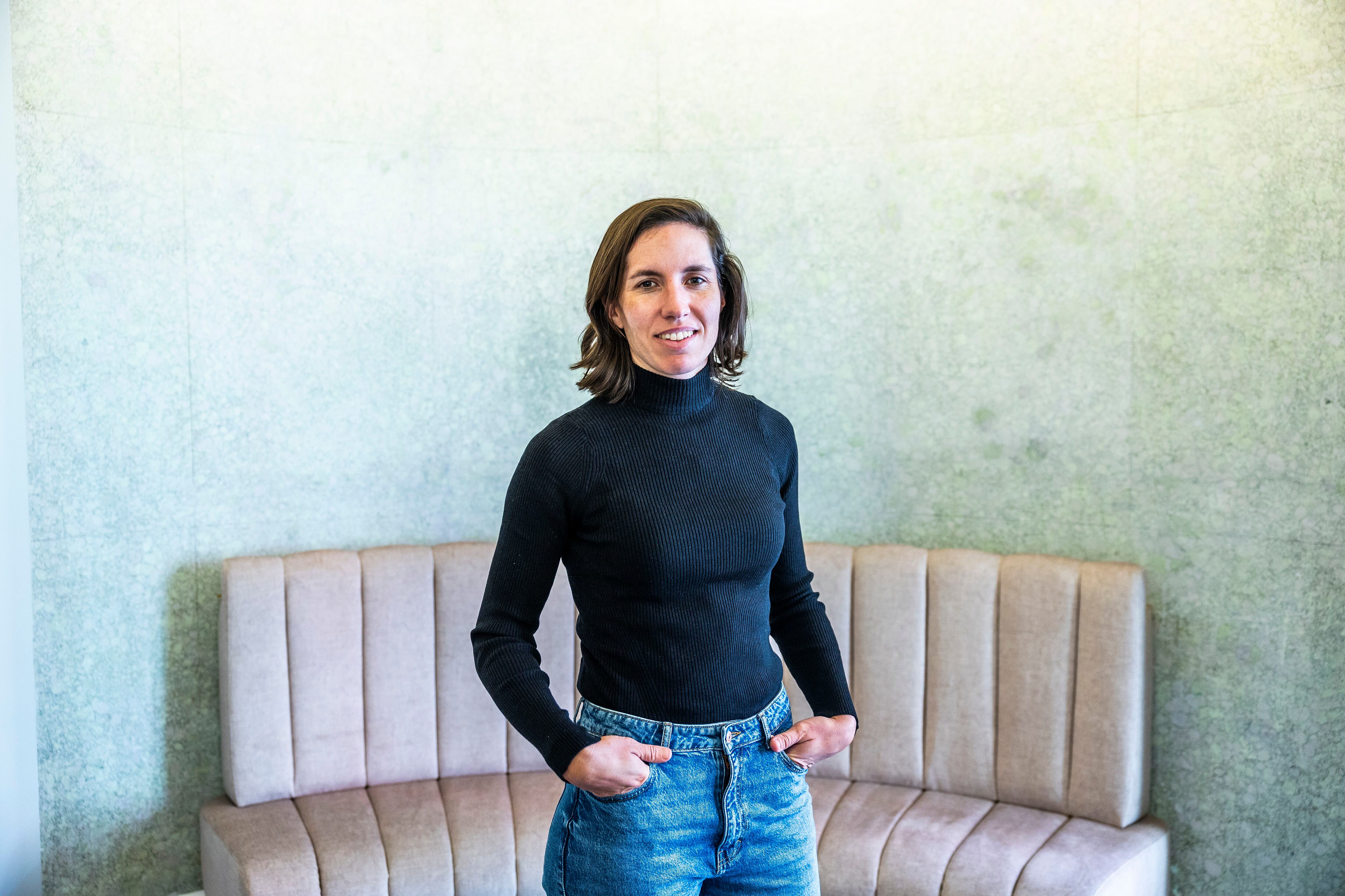 Carlota Ciganda, el 18 de diciembre en el hotel UMusic, en Madrid.