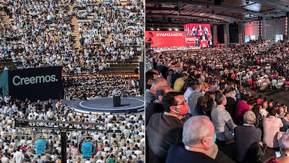 Cónclaves del PP y el PSOE celebrados en octubre en Valencia.