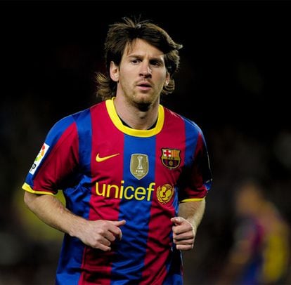 Leo Messi, en un partido del Barcelona.