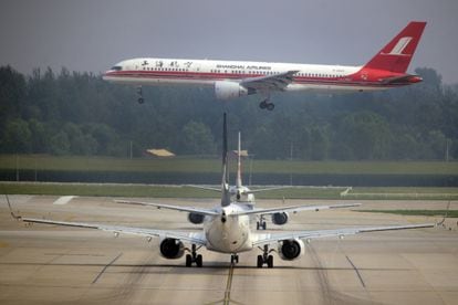 Aviones en un aeropuerto de Pekín.