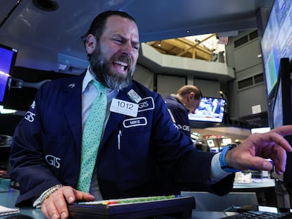 Corredor de Bolsa en el mercado de Nueva York (NYSE) el pasado 17 de marzo.