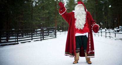 Santa Claus en Rovaniemi, la Laponia finlandesa.
