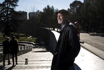Jesús Montero, el nuevo líder de Podemos en la capital, el pasado sábado en el parque de Madrid Río.