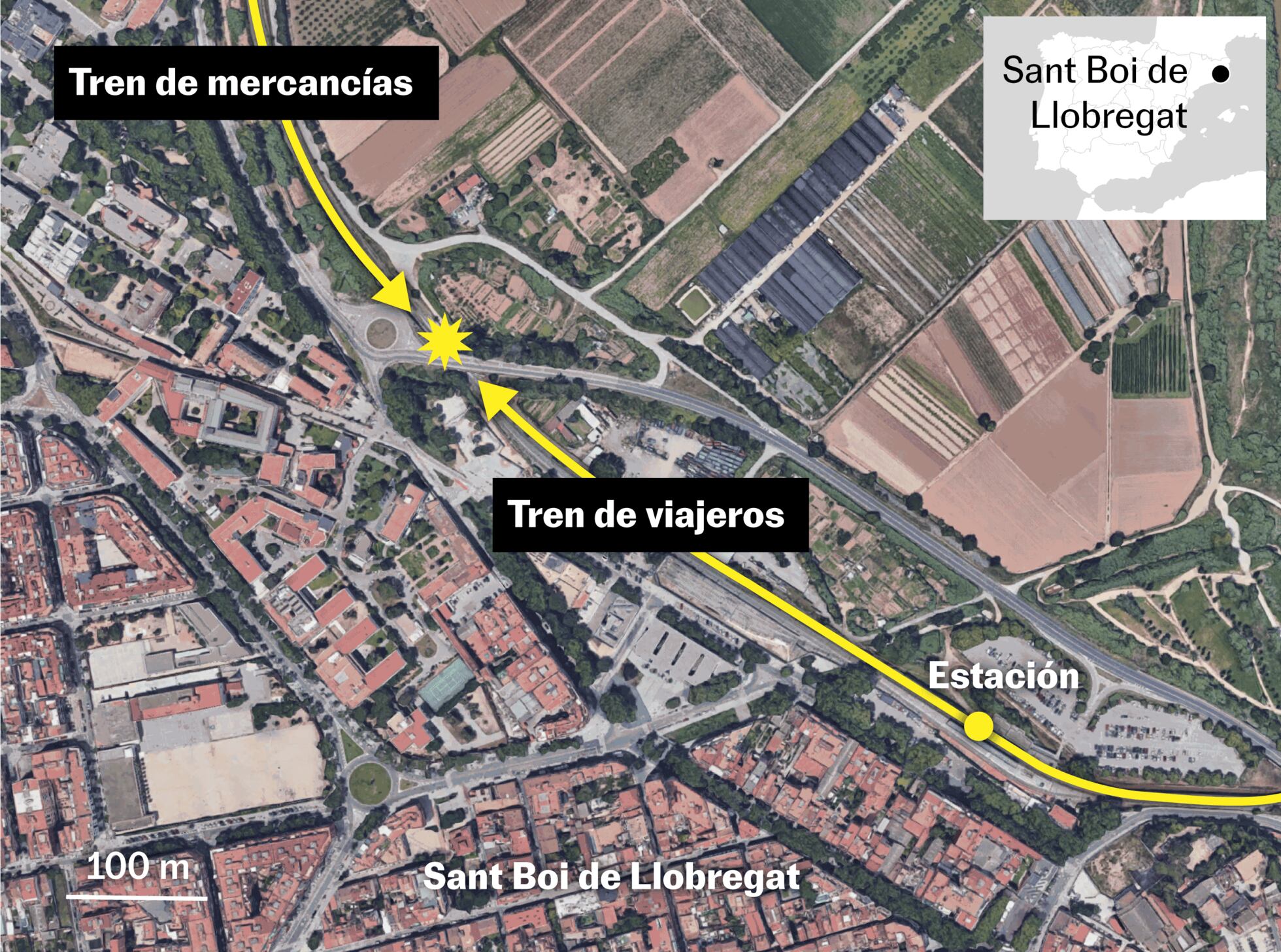 Accidente en Sant Boi de Llobregat Muere el conductor de un tren de