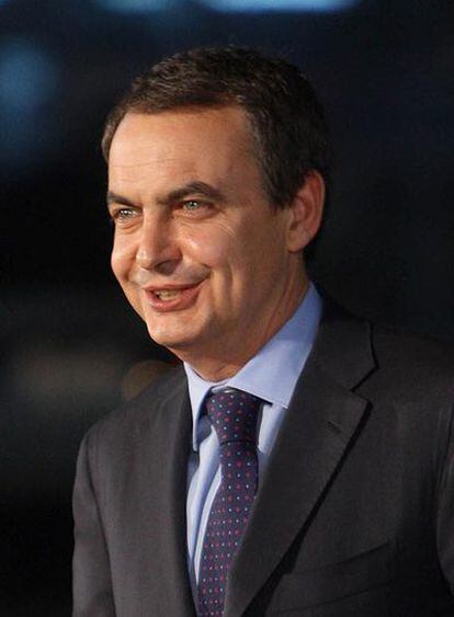 José Luis Rodríguez Zapatero, poco antes del cara a cara.