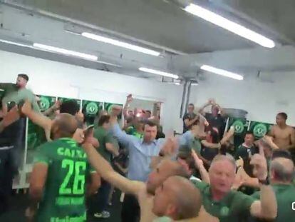 Los jugadores del Chapecoense celebran el pase a la final.