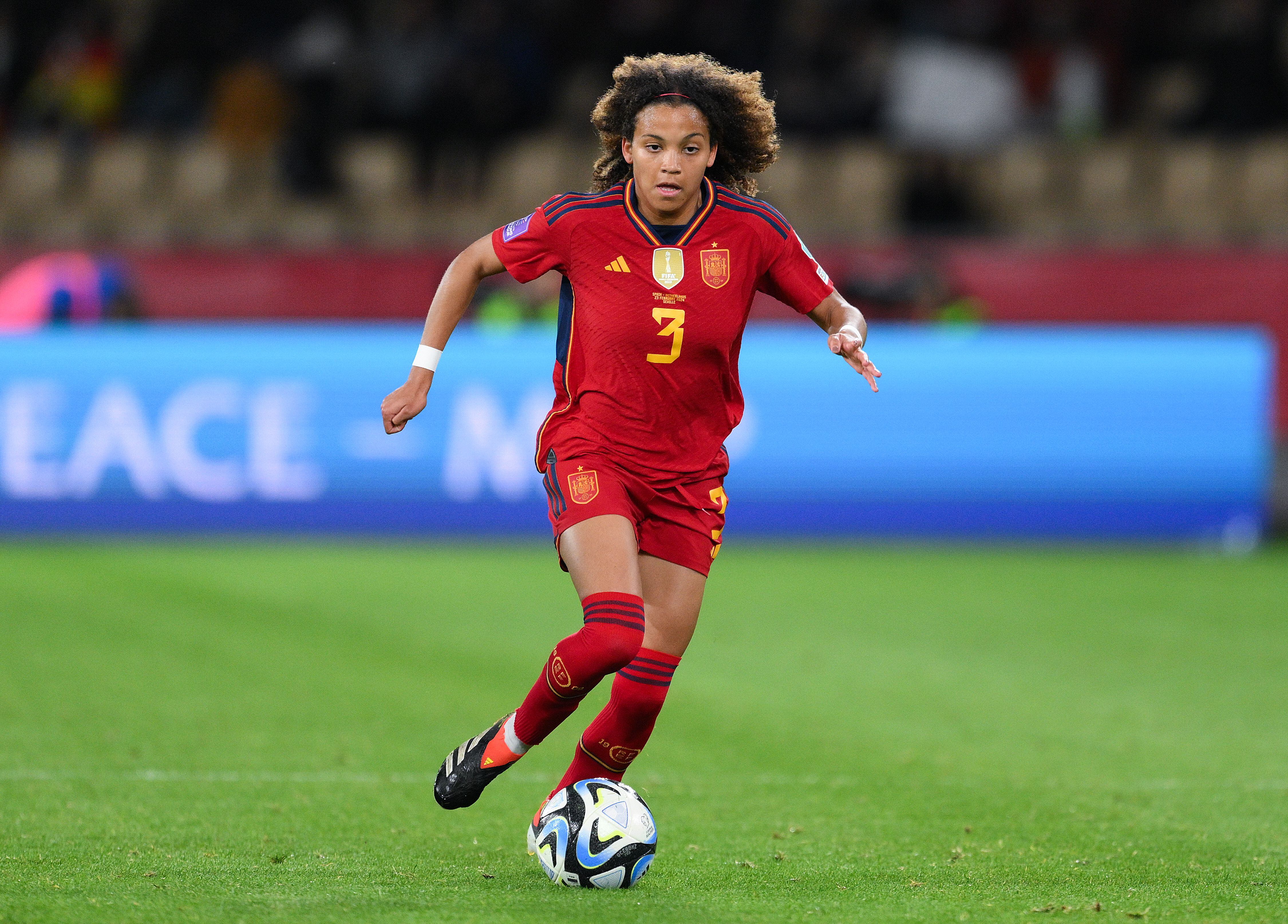 Vicky López, durante el partido entre España y Países Bajos, el pasado 23 de febrero.
