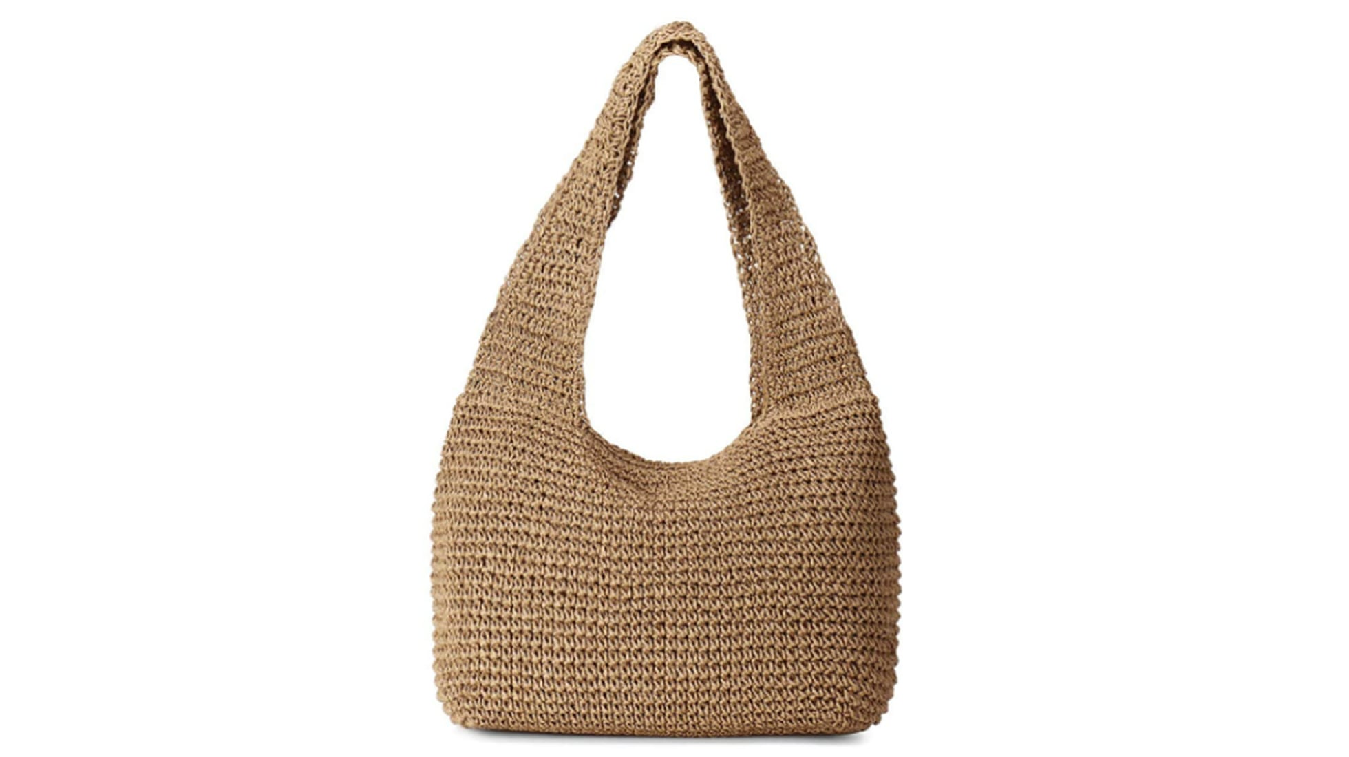 regalo ideal para mujer o niña bolso bandolera de bambú tejido a mano vacaciones de paja beige para viajes Fancylande Bolso de playa de mimbre redondo 
