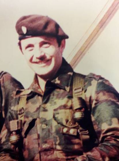 El soldado argentino Rubén Márquez.