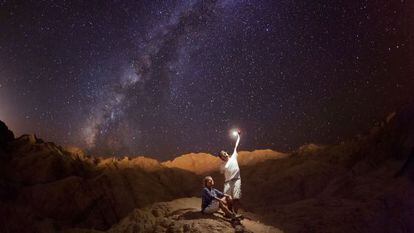 Observación de estrellas en el monte Sinaí, en Egipto.