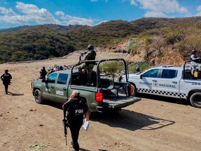 Operativo de búsqueda para localizar a 12 personas desaparecidas en el municipio de Taxco de Alarcón. 28 de diciembre de 2023