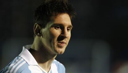 Messi, en un partido con Argentina.