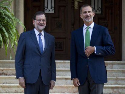 Mariano Rajoy con el Rey Felipe VI