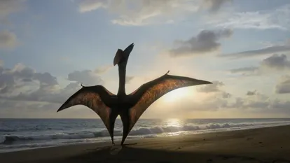 A pterosaur recreated in the documentary 'Prehistoric Planet'.