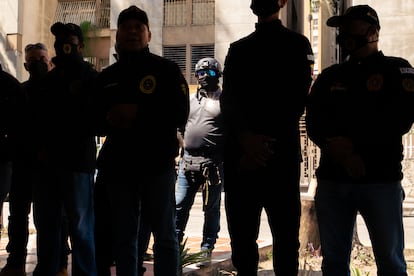 Reunión de la asociación bolivariana de escoltas de Venezuela, en Caracas, Venezuela, el 2 de abril de 2022.