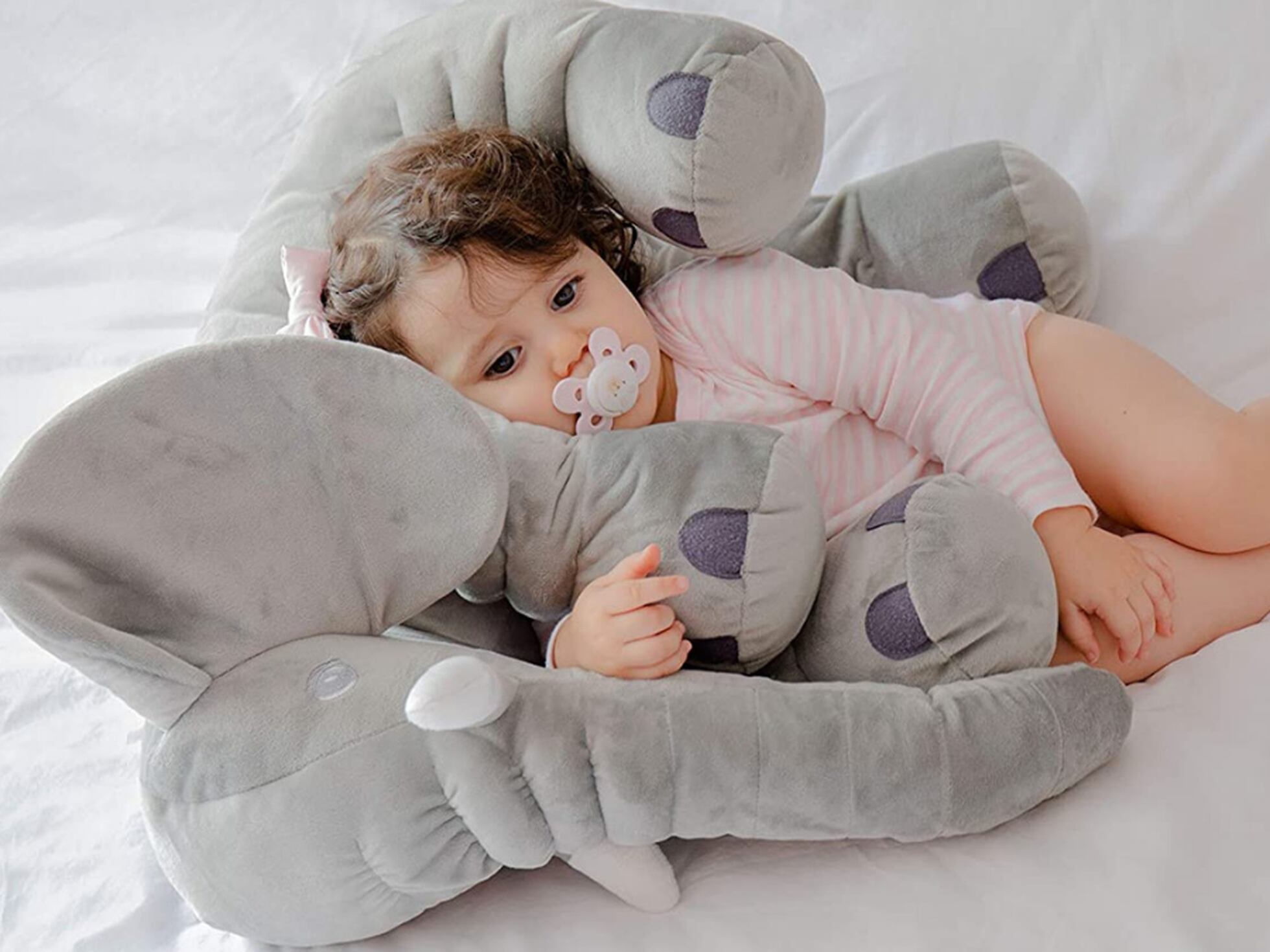 Suave y abrazable, la almohada para bebé en forma de elefante top ventas en  , Escaparate