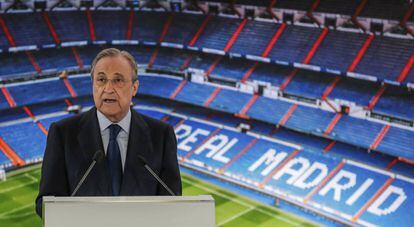 El presidente del Real Madrid,Florentino Perez