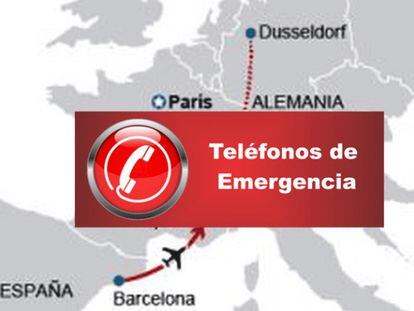 Teléfonos y otras formas de contacto para pedir información del accidente de Germanwings
