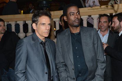 Hacía mucho que no veíamos a Ben Stillert, que está acompañado de Chris Rock.