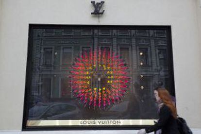 Escaparate de Louis Vuitton en el centro de Mosc&uacute;. 