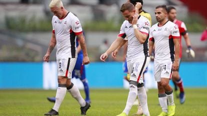 Los futbolistas de Lobos BUAP.